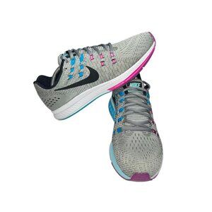 (25141) Nike Zoom Structure 19 Running Shoes Women's Size 9.5 Gray Teal Fuchsia